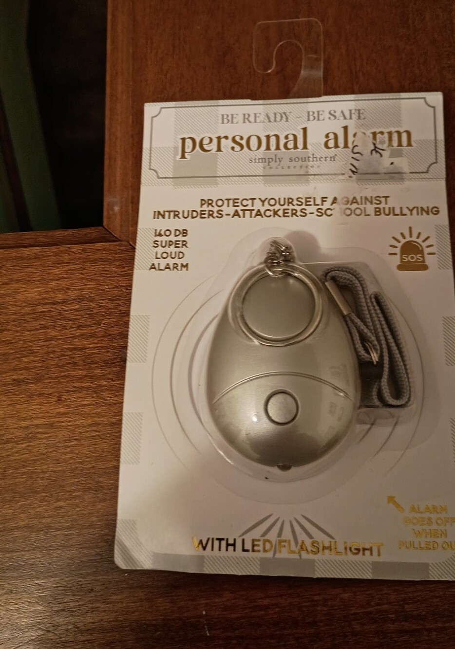Simply Southern, Personal Alarm, with LED light, NWT, Silver